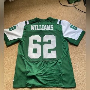 New York Jets NFL Quinnen Williams #62 Short Sleeve V-Neckline Nike Jersey 48